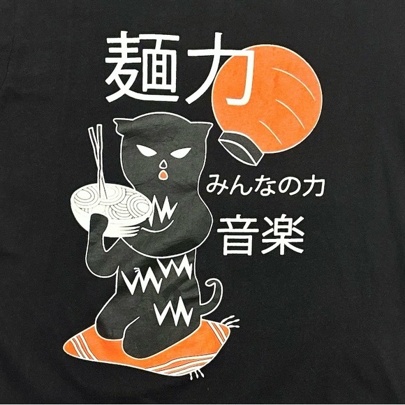 SOUL STAR Ramen Kitty Graphic Short Sleeve Shirt - Picture 6 of 6